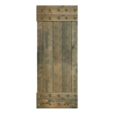 Porte de grange lambrissée peinte en bois sans trousse de quincaillerie d'installation