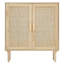 Armoire de rangement vintage en rotin avec tablettes réglables et portes magnétiques-1437805219-1437805220