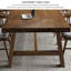 Table de conférence standard en bois massif brun noisette