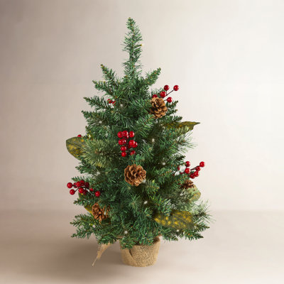 24' Lighted Artificial Pine Christmas Tree