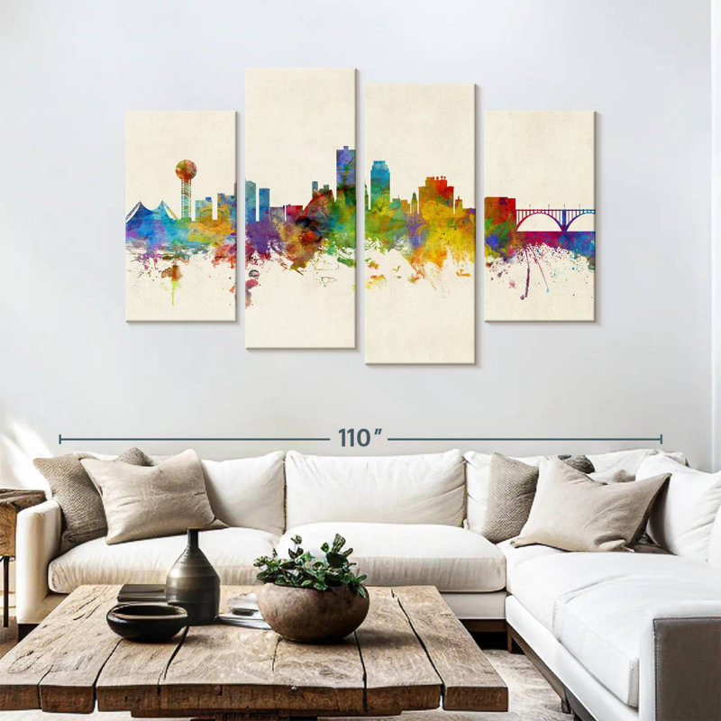 Nicci Knoxville, Tennessee Skyline III, H 54 po x l 84 po
