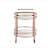 Lakelyn Clear Glass Finish Serving Cart