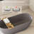 63" Freestanding Soaking Bathtub Of Solid Surface With Matte Grey Finish, Overflow And Center Drain, Fashionable Design 63-Inch In Grey, , Ample Bathing Space