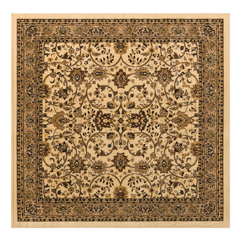 Tapis bourgogne Bhatari, Ivory, Carré 7 pi 10 po
