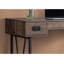 Bureau, bureau d'ordinateur, bureau personnel, ordinateur portable, tiroirs de rangement, L 48 po, bureau, stratifié, métal noir, transitionnel-1862022749