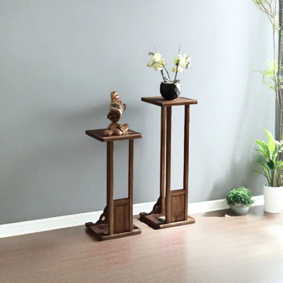 Support pour plante en bois massif simple et élégant