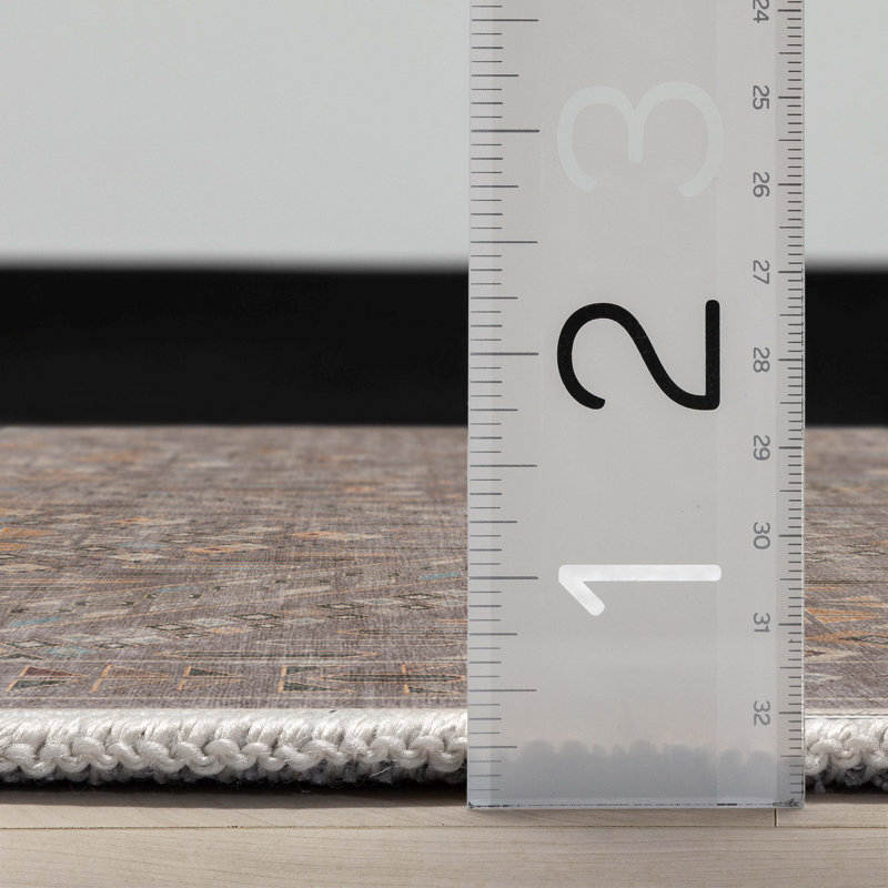 Tapis à chevrons gris Ervin Anya, Rectangle 9 pi 10 po x 13 pi
