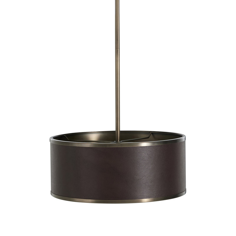 Luminaire suspendu en cuir Vistara Mountain P 44,75 po H