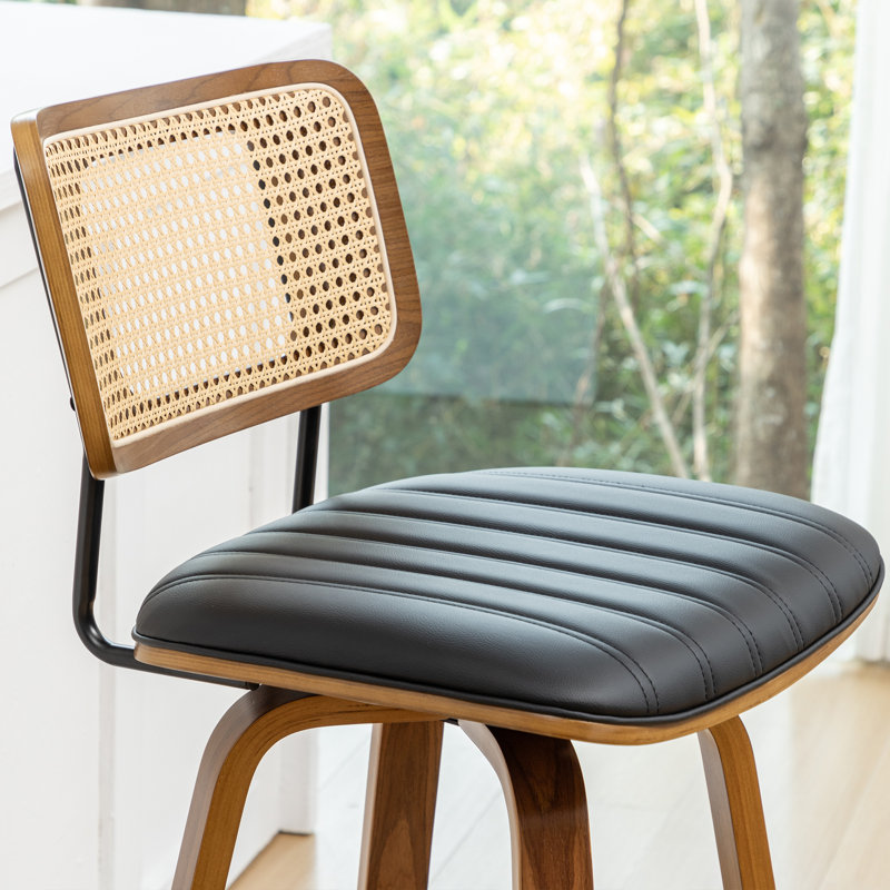 Tabouret de bar Valerie, Noir, Tabouret de bar (siège d'une hauteur de 30,31 po)