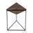 Mordechi 16.5 in. W Triangular Marble and Iron Pyramid Side Table