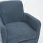 Fauteuil demi-tonneau pivotant en coton et lin 360-549238108