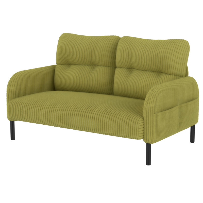 Velours côtelé pratique pour deux personnes avec sacoches ergonomiques et latérales, Vert
