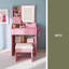 Miroir de coiffeuse 3 couleurs à DEL avec tabouret, coiffeuse rose pour la chambre à coucher, 2 tiroirs et 5 armoires de rangement-1961289155