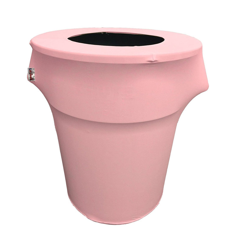 Housse pour poubelle extensible en élasthanne, Rose clair