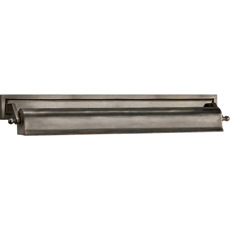 Thomas O'Brien Library Picture Light, 4" H x 23.5" W x 5" D, Bronze