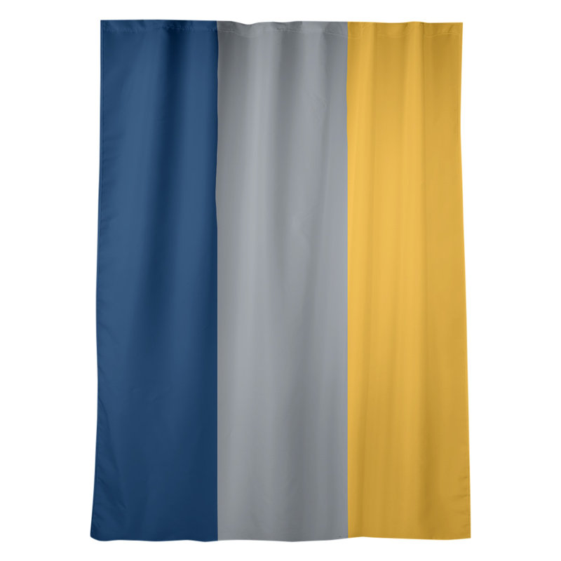 Room Darkening Curtain Single Panel, National Hockey Navy Blue/Silver/Gold