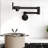 24" Wall Mount Kitchen Sink Pot Filler Faucet Double-Handle, Fingerprint Resistant-63910206