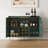 47.2'' Modern Bar Cabinet with Wine Racks and Storage Multi-purpose Home Bar & Liquor Bar, Green-1197614347
