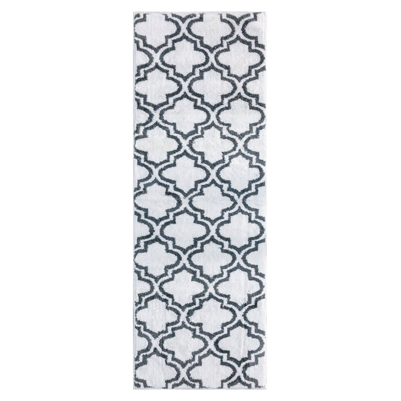 Tapis pour salle de bain surdimensionné Andromada, Blanc