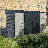 SideMate Pro 10 ft. W x 4 ft. D Vinyl Lean-To Storage Shed with Front Double Doors