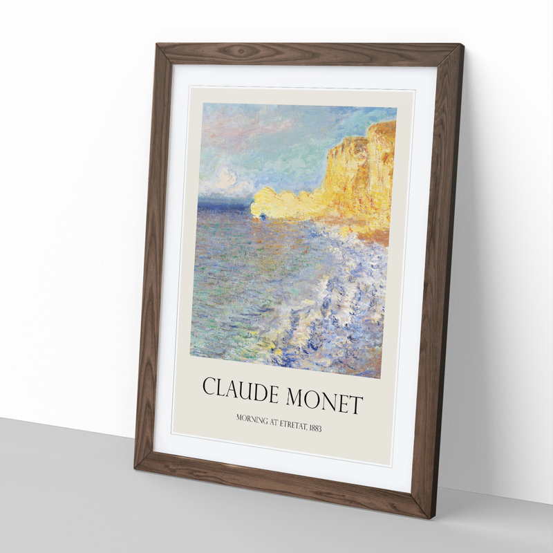 Morning in Etretat by Claude Monet - Picture Frame Painting, 65cm H x 48cm W x 2cm D