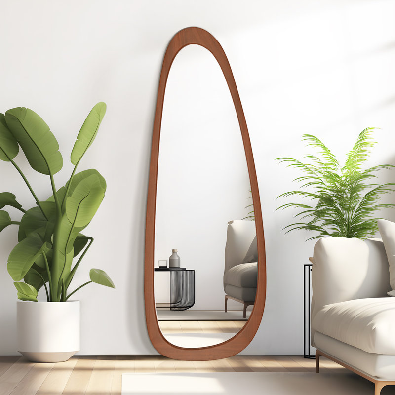 Cotesfield Wood Accent Decorative Mirror, Walnut, 60" x 22"