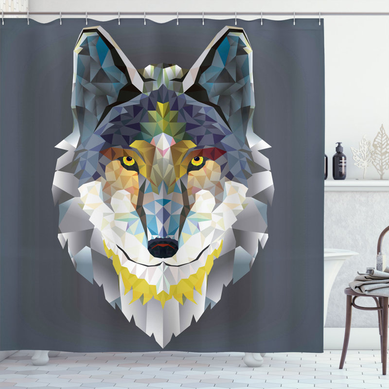 Shower Curtain with Hooks Included, 70" H x 69" W