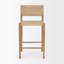 Le tabouret de comptoir Brinley est fabriqué à partir de corde de papier naturel durable, avec un siège et un dossier à double tissage sur un cadre en bois brun robuste.