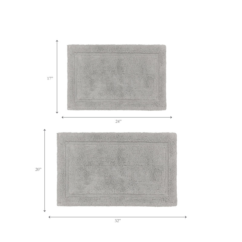 Rane Plush Bath Rug, Soft Gray