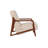 Faux Fur Upholstered Chair With Rubberwood Frame