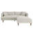 Zoya Down Filled Overstuffed Sofa And Ottoman Set In Heathered Weave Ivory-93235880
