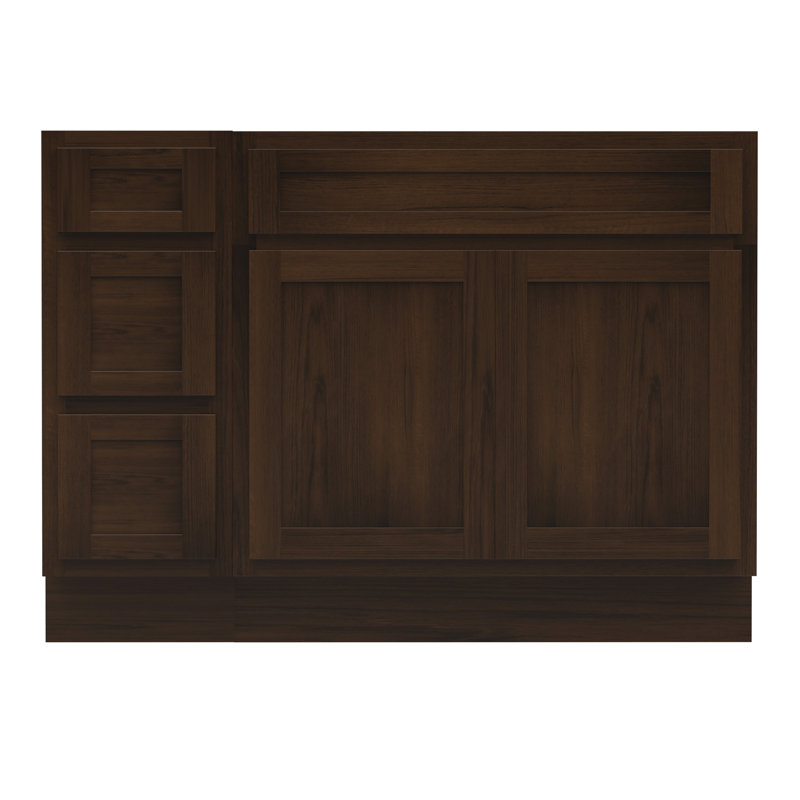 Base de meuble-lavabo simple 42 po seulement, Brun
