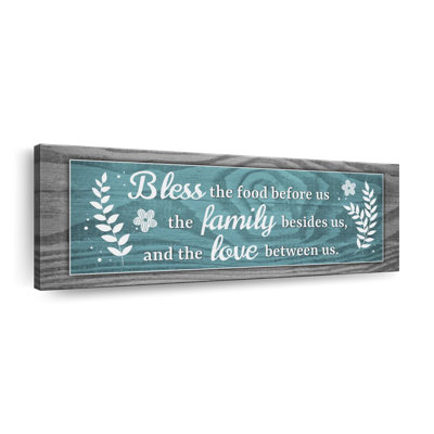 Bless The Food Family And Love II Canvas Print