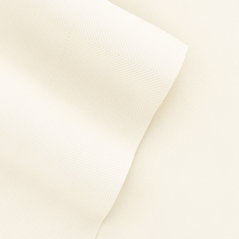 Simply Soft™ Chevron Embossed Bed Sheet Set, Twin, Ivory
