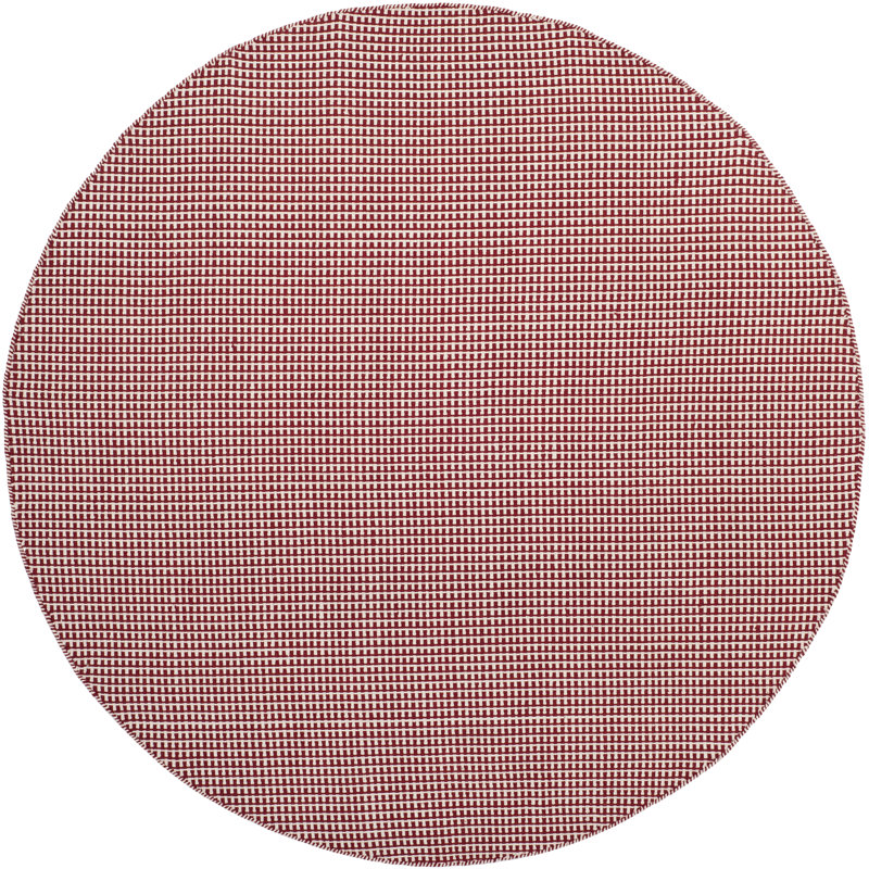 Tapis géométrique en coton tissé à la main Melaina, Rond 6 pi