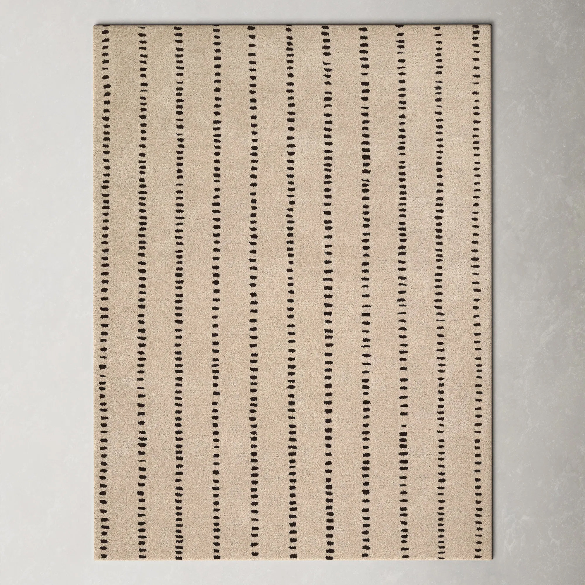 Austen Hand Tufted Wool Beige Rug, Rectangle 3'6" x 5'6"