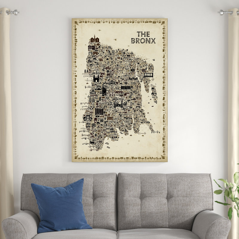 Collection antique de New York - Bronx, H 48 po x l 32 po