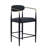Upholstered Counter Stool with Metal Frame-460490066