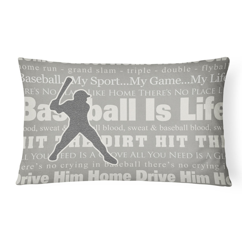 Baseball Is Life Indoor/Outdoor Throw Pillow