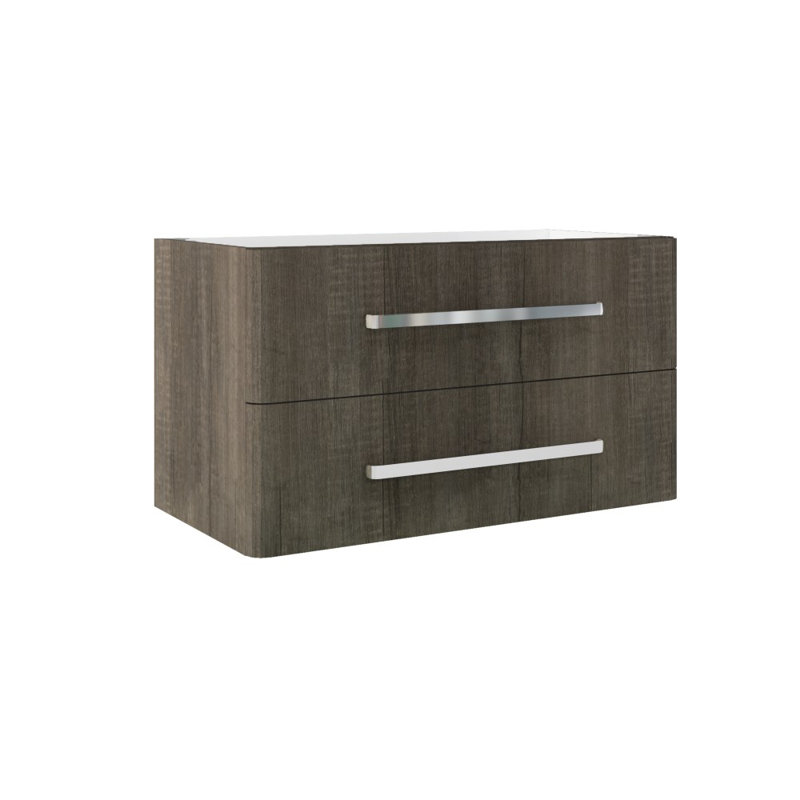 Mcdougle 90cm Single Bathroom Vanity Base Only, Oak Carbon