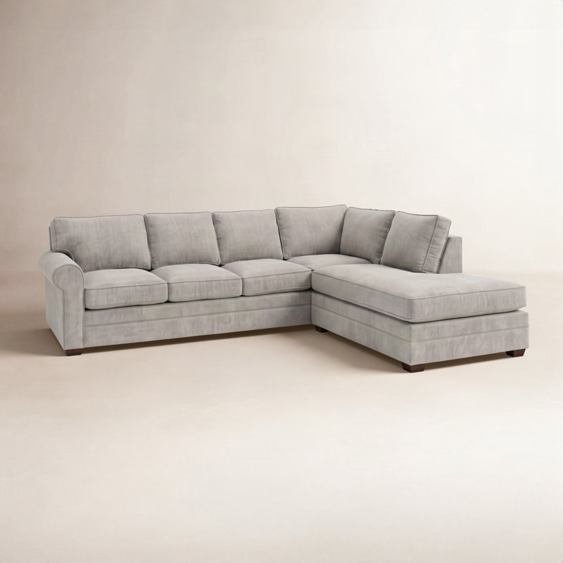 Bedford Two-Piece Bumper Sectional With Sleeper, Elite Ivory; 0321-91, Frost White, Right Hand Facing