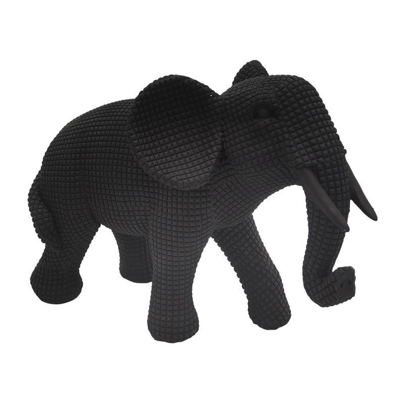 Figurine éléphant en résine et polyrésine Raeville, Noir
