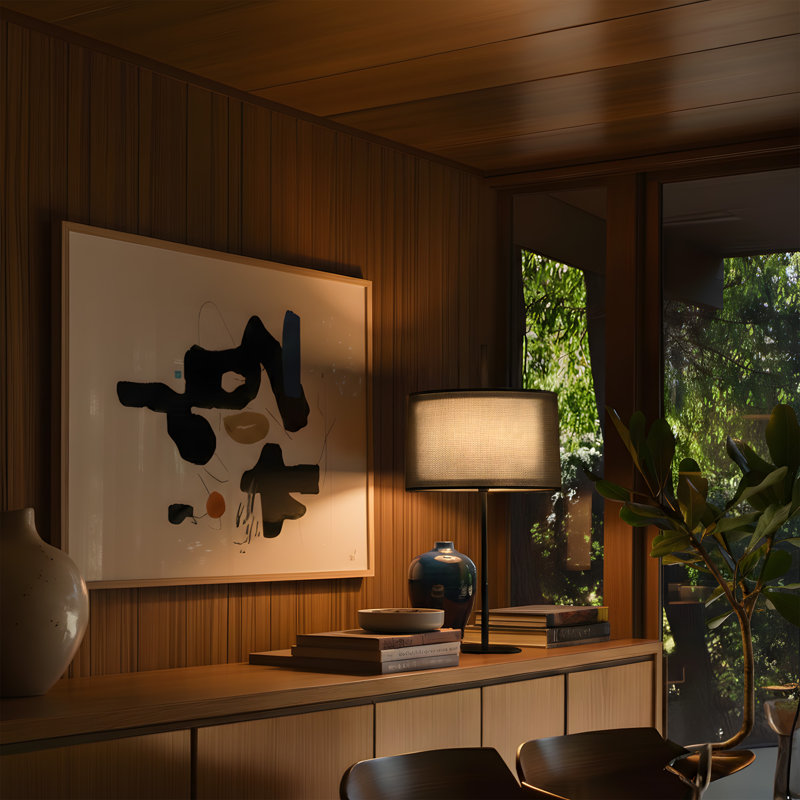 Saturnia Table Lamp, 30" H x 17" W x 17" D