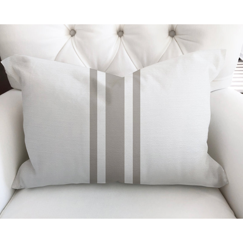 Cotton Reversible Throw Pillow, Gray