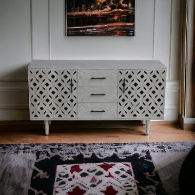 Emma Solid Wood Accent Cabinet, 60x19x32