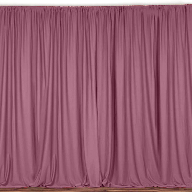 Antion Semi Sheer Curtain Single Panel, 56" x 120", Dusty Rose