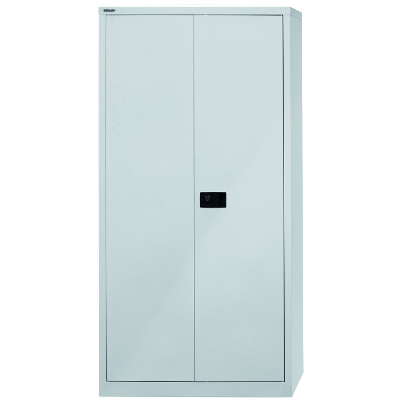 Universal 2 Door Storage Cabinet, White, Galvanised, 195cm H x 91.4cm W x 50cm D