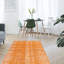 Tapis orange en laine noué à la main de conception unique 2000 pi 3 pi 8 po x 6 pi 11 po Oene