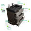 Meuble-lavabo autoportant de 30 po avec lavabo, grand meuble-lavabo autoportant pour salle de bain moderne, lavabo une pièce noir sans drain ni robinet, pré-assemblé-131578385