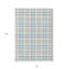 Tapis extérieur lavable à carreaux bleu ciel et gris 8 pi x 10 pi